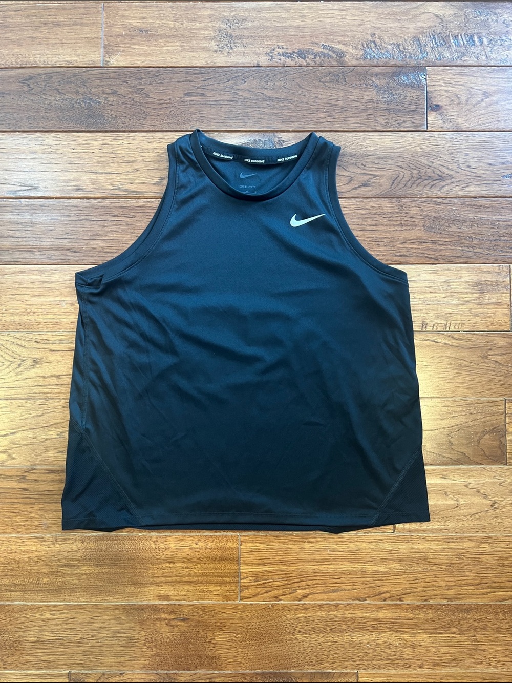 Nike Running Black Dri-Fit Sleeveless Tank Size L - Picture 2 of 8